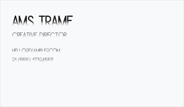 Ams Trame Business Card