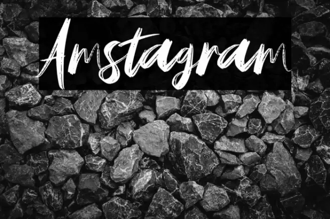 Amstagram Font examples
