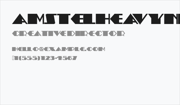 AmstelHeavyNF Business Card