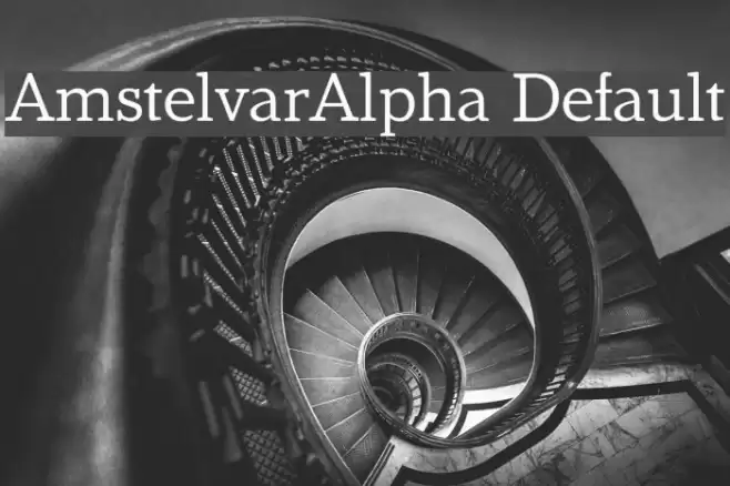 AmstelvarAlpha Default Шрифта examples