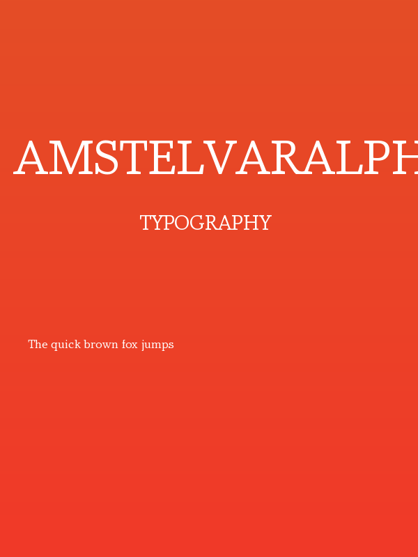AmstelvarAlpha Default Poster