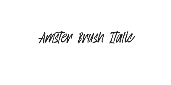 Amster Brush Italic Logo