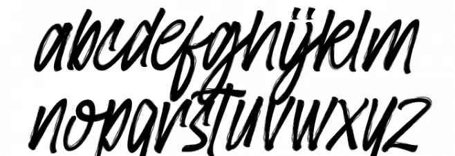 Amster Brush Italic Font LOWERCASE