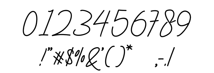 Amster Mondy Font OTHER CHARS