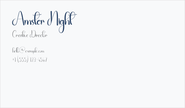 Amster Night Business Card