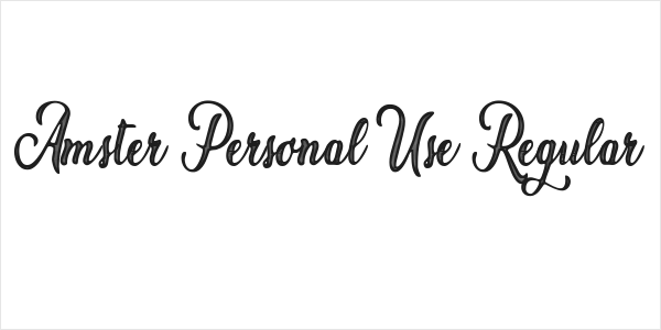 Amster Personal Use Regular Logo