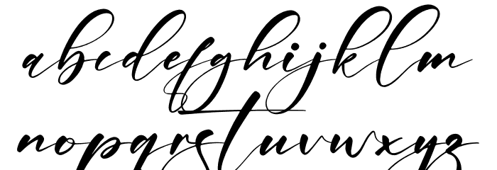 Amstera Font LOWERCASE