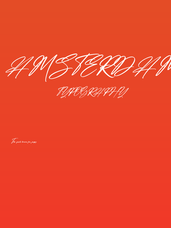 Amsterdam Billionaire Italic Poster