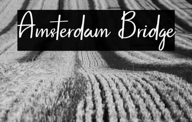 Amsterdam Bridge Font examples
