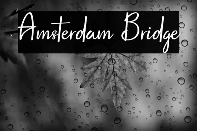 Amsterdam Bridge Font examples