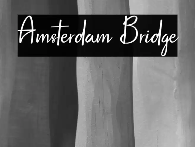 Amsterdam Bridge Font examples