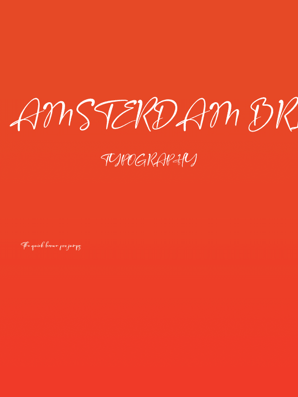 Amsterdam Bright Italic Poster