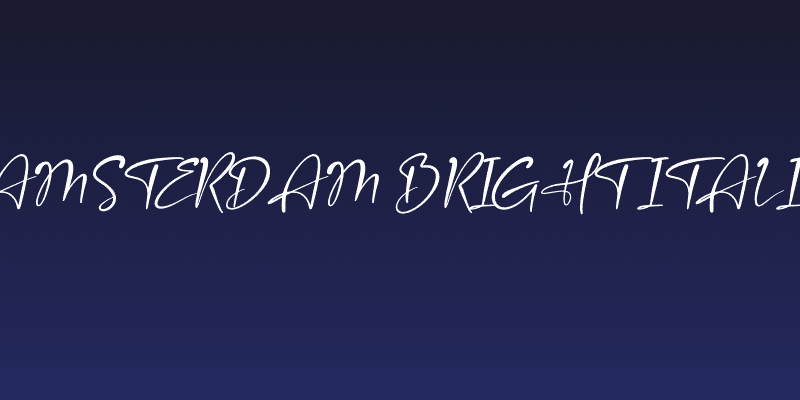 Amsterdam Bright Italic Social Header