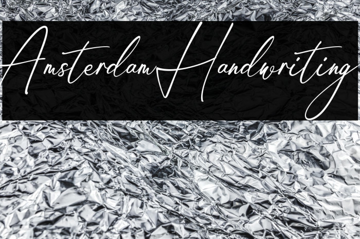 Amsterdam Handwriting Font examples