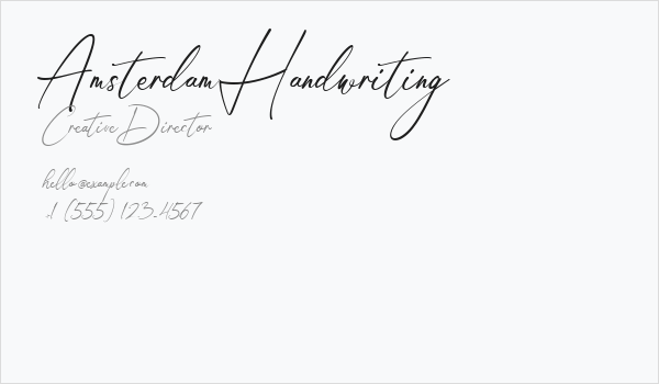 Amsterdam Handwriting Business Card