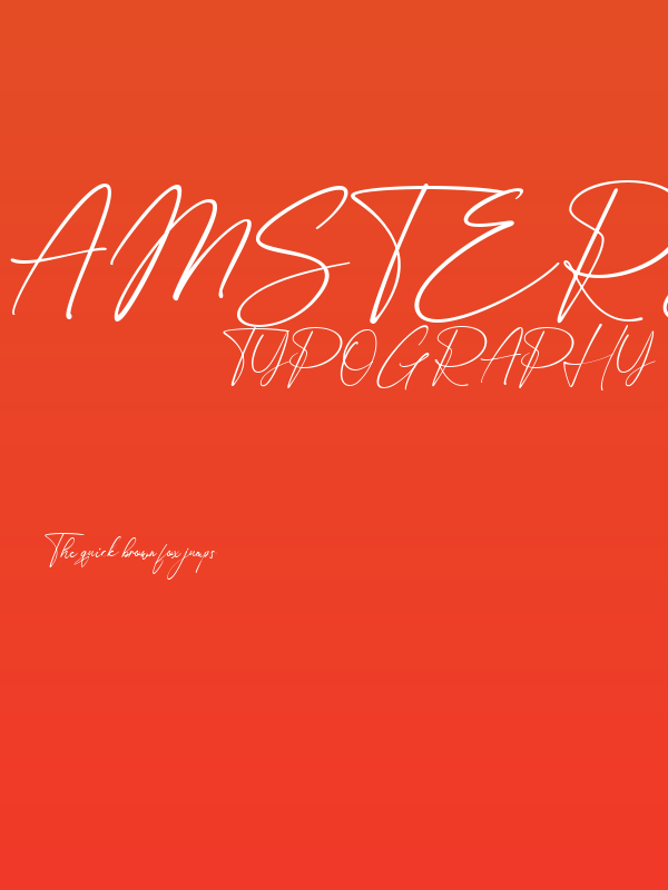 Amsterdam Handwriting Poster