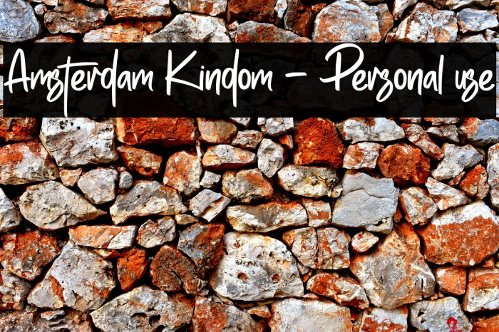 Amsterdam Kindom - Personal use Example 1