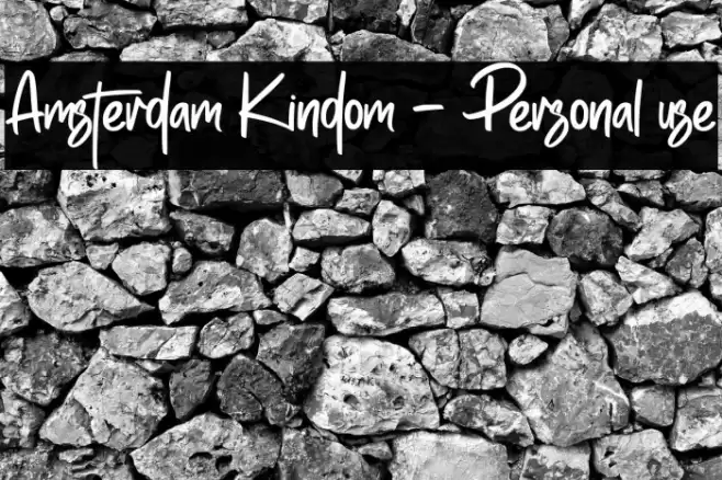 Amsterdam Kindom - Personal use フォント examples