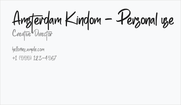 Amsterdam Kindom - Personal use Business Card