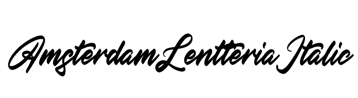Amsterdam Lentteria Italic  font caratteri gratis