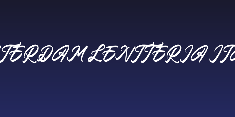 Amsterdam Lentteria Italic Social Header