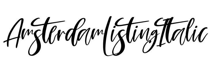 Amsterdam Listing Italic  नि: शुल्क फ़ॉन्ट्स डाउनलोड