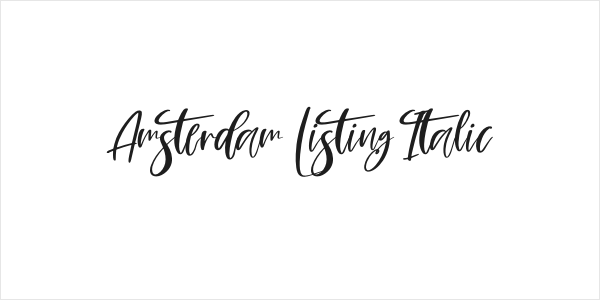Amsterdam Listing Italic Logo