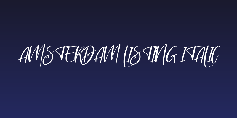 Amsterdam Listing Italic Social Header