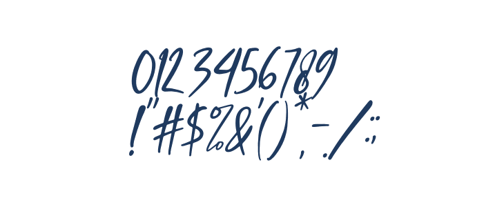 Amsterdam Morning Italic Other Characters