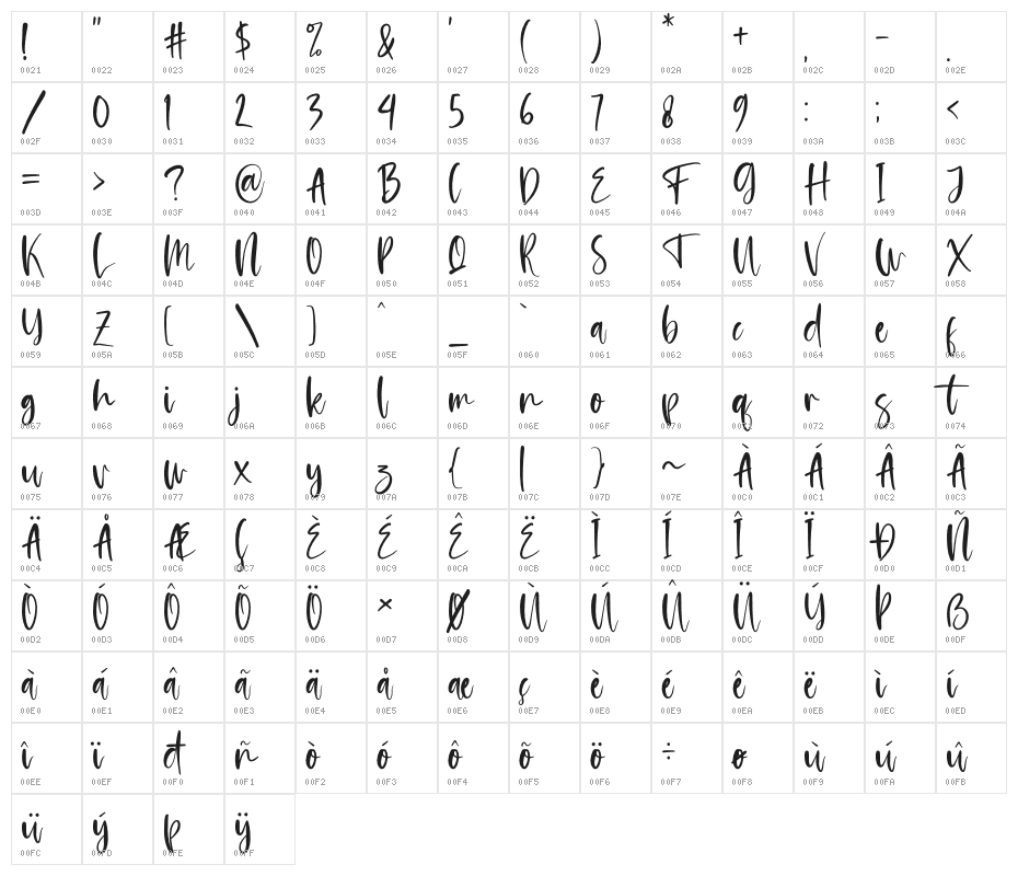 Amsterdam Morning Character Map
