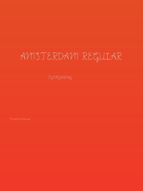 Amsterdam Regular Poster