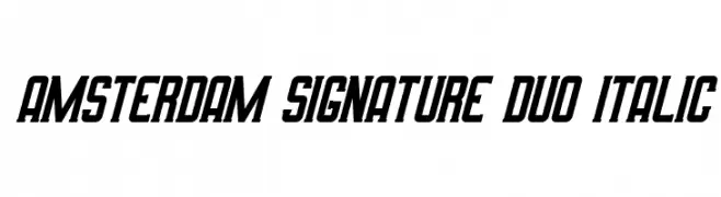 Amsterdam Signature Duo Italic Font