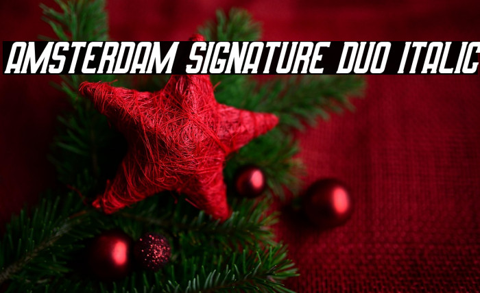Amsterdam Signature Duo Italic フォント examples
