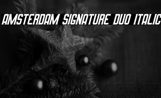 Amsterdam Signature Duo Italic Font examples