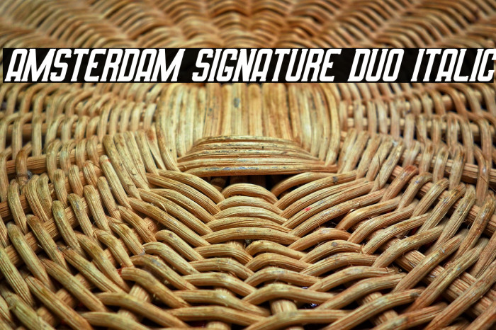 Amsterdam Signature Duo Italic フォント examples