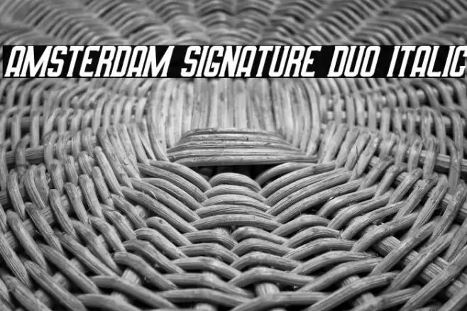 Amsterdam Signature Duo Italic Font examples