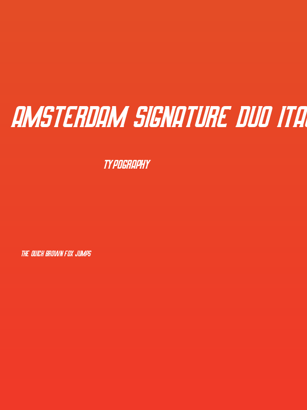 Amsterdam Signature Duo Italic Poster