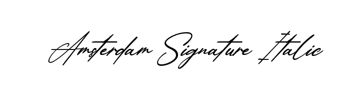 Amsterdam Signature Italic 字体