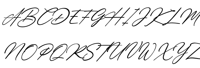 Amsterdam Signature Italic 字体 大写