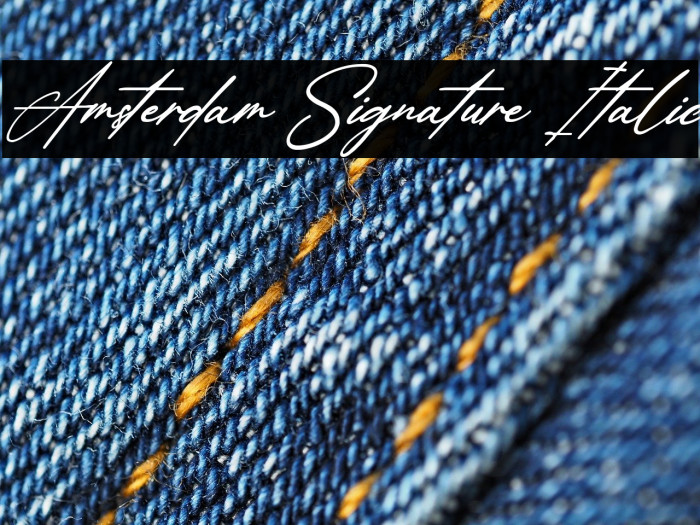 Amsterdam Signature Italic 字体 examples