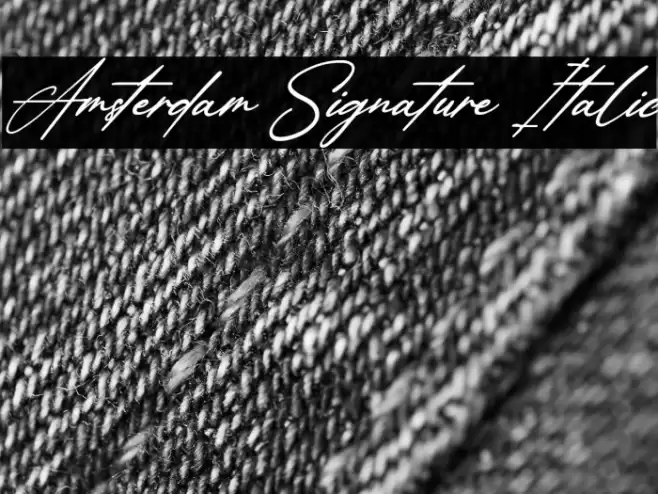 Amsterdam Signature Italic Font examples