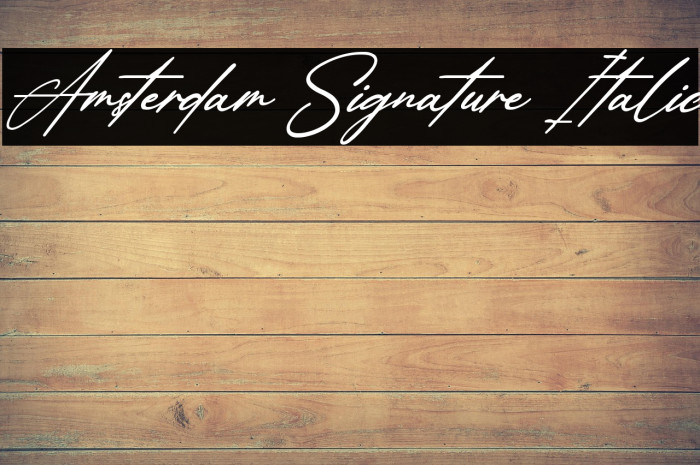 Amsterdam Signature Italic 字体 examples