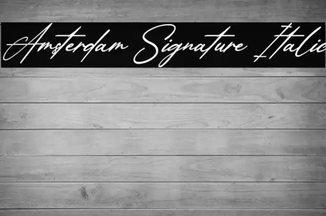 Amsterdam Signature Italic Font examples