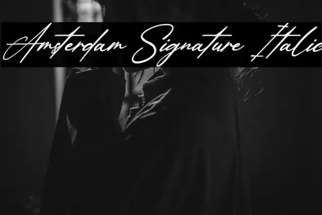 Amsterdam Signature Italic Font examples