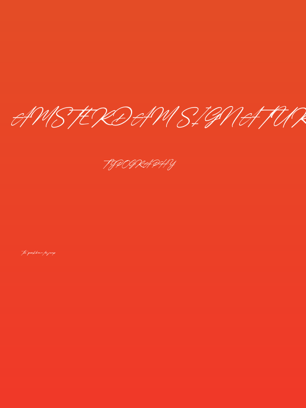 Amsterdam Signature Italic Poster