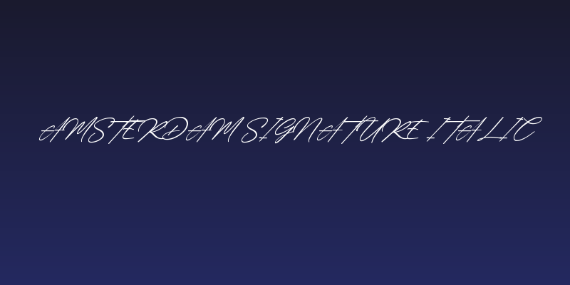 Amsterdam Signature Italic Social Header