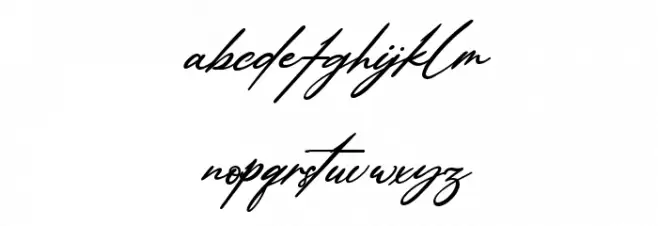 Amsterdam Signature Italic Font LOWERCASE