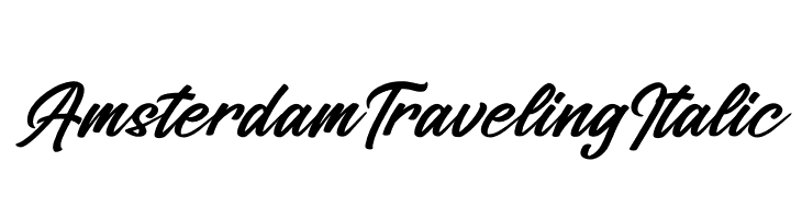 Amsterdam Traveling Italic  नि: शुल्क फ़ॉन्ट्स डाउनलोड