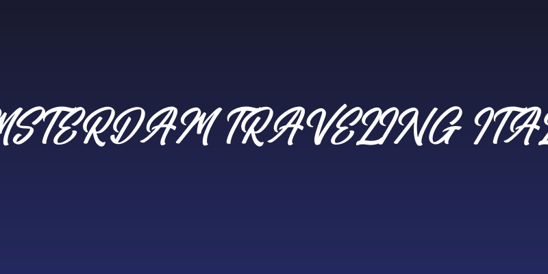 Amsterdam Traveling Italic Social Header