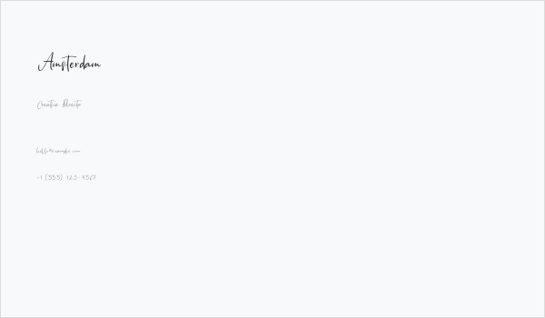 Amsterdam Business Card